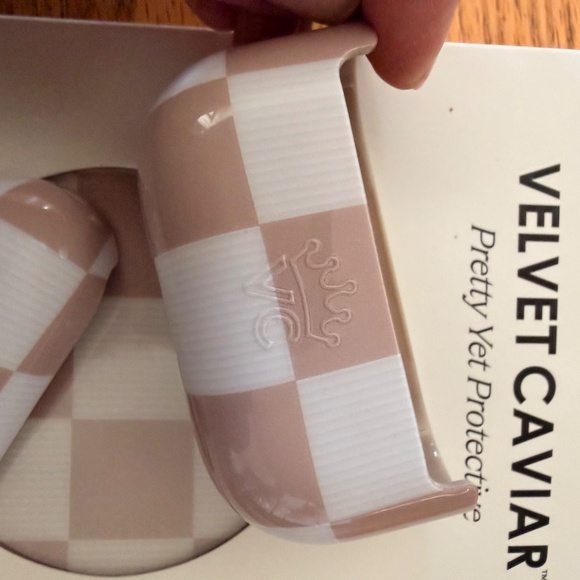 SOLD Velvet Caviar Nude Vibe Checker iPhone 17 Pro Case + AirPod Pro Case - Picture 11 of 13